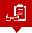 clipboard icon with red background