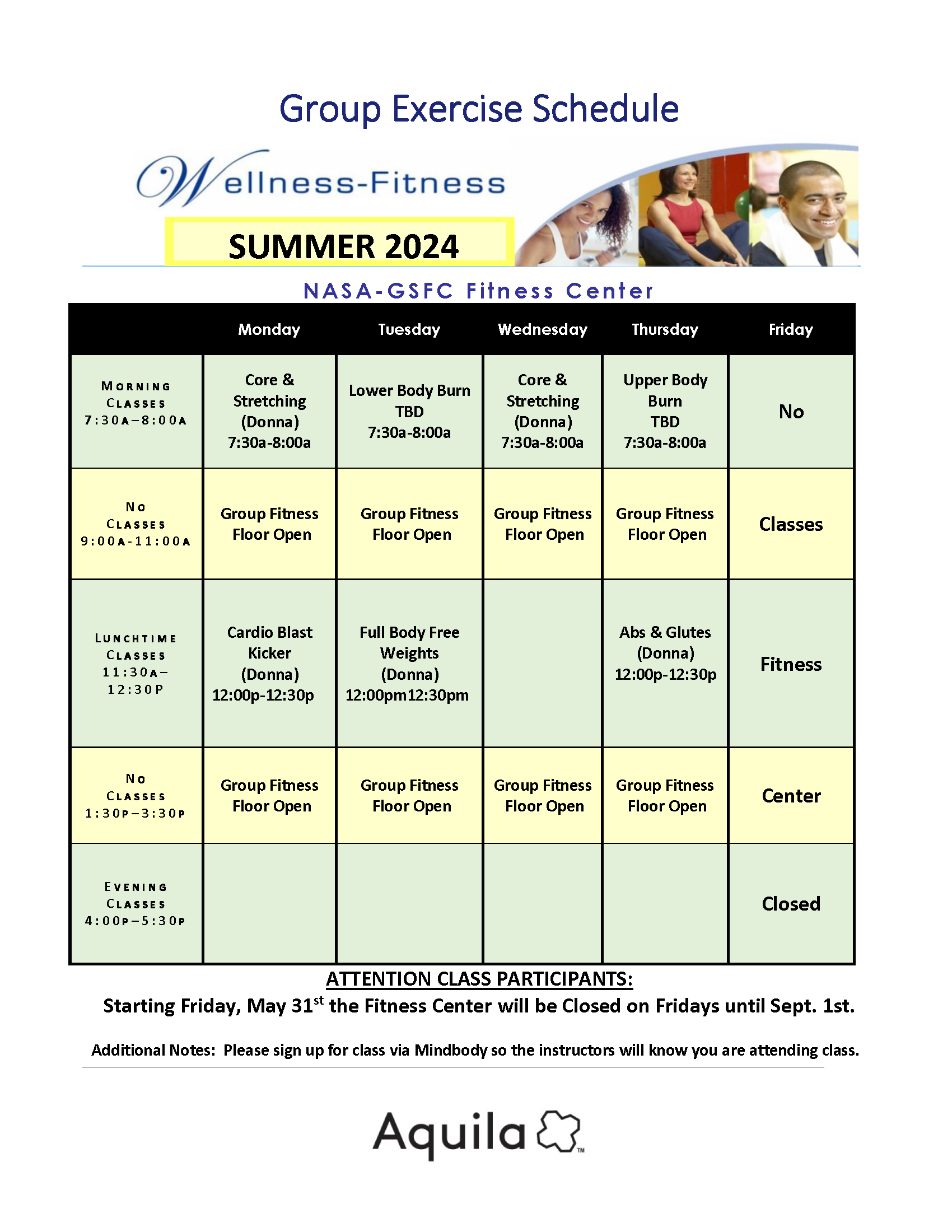 Summer 24 Schedule