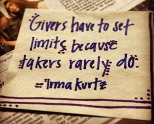 quote from irma kurtz about limits