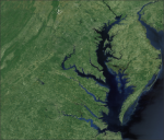 Chesapeake Bay Land Satellite image