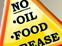 No oil food or grease sign